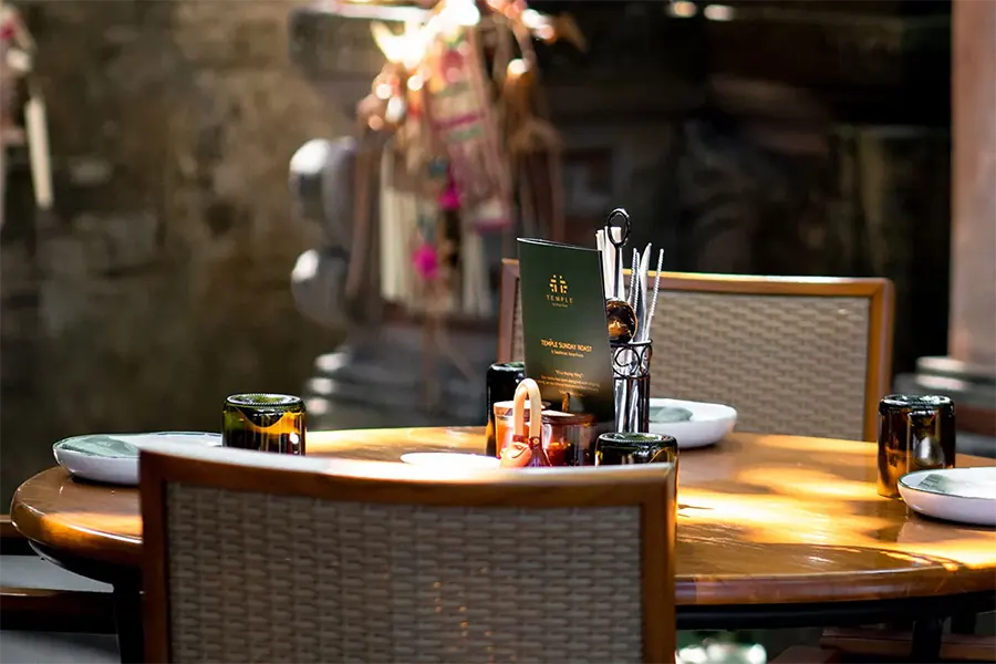 Temple table set outdoor